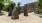 a group of large rocks in a park